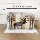 Moose Christmas Wood Box – Berry & Greenery Arrangement