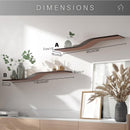 Wave Floating Wall Shelf – Real Wood Veneer