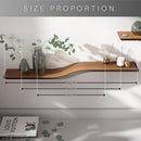 Wave Floating Wall Shelf – Real Wood Veneer